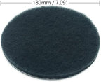 Utoolmart 1200-Grits 7 Inch Scrubber Scouring Pads Flocking Scuff Pads-Multipurpose, Drill Scuffing Disc Hoop and Loop Surface Conditioning Disc Gray 8pcs