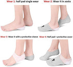 Dr.Pedi Invisible Height Increase Elevators Heels Cushion Insole - Heal Dry Cracked Heels & Protector, Arch & Men’s Size Support, White, 2 cm