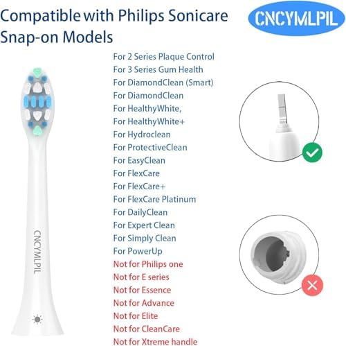 Replacement Toothbrush Heads for Philips Sonicare Replacement Heads, Electric Replacement Brush Head Compatible with Phillips Sonicare Electric Toothbrush, 8 Pack