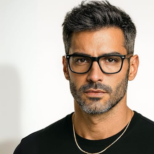 2SeeLife Oversized Blue Light TR-90 Reading Glasses for Men – Medium Fit, Sturdy Frame, Spring Hinges, Premium Readers, Matte Black, +2.75