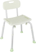 Bath Bench Adjustable Height, Lightweight Compact and Small Shower Chair Seat Stable Bathroom Stool with Backrest Non-Slip, Bathtub Stool for Seniors Disabled