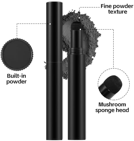 Beard Pen Filler Styling Kit for Men, 4-tip Beard Filler Pencil (Black), Soft Cotton Tip, Long Lasting Waterproof, Beard Stick Beard Shadow, Beard Shaping Tool for Hairline and Beard Fillers