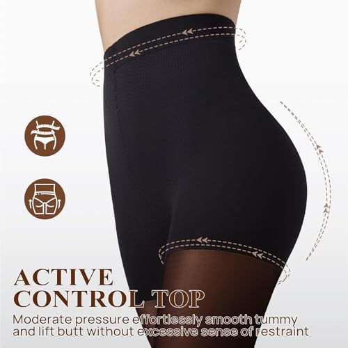 MANZI Compression Tights for Women Shaping Firm Support Pantyhose 50 Denier Pack of 1
