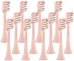 12PCS Replacement Brush Heads，Compatibility for SOOCAS X3/X3U/X5 Electric Toothbrush Vacuum Cleaning Bristle Nozzles(12Pink)