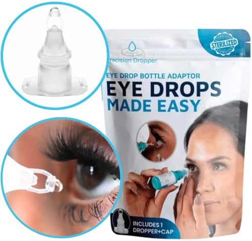 Eye Drop Assist Device – Mess-Free Eyedrop – No Head Tilt, Less Flinching, and Comfortable use - Compatible with Most Bottles - Eyedropper Dispenser (1-Pack)