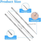 3 Pcs Acupuncture Pen Acupressure Pen Facial Reflexology Tools for Muscle Tension and Pain Relief Stainless Steel Double Headed Face Stick Fascia Tool Deep Tissue Massage Tool