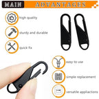 Zipper Pull Replacement Compatible with Samsonite Luggage,6PCS,Metal Pull Tabs,1.4"x0.4"x0.17"