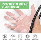 Salon Chair Cover - 20.8"x 15.7"x 4"Seat Covers Black,Salon Chair Covers Protectors,Square Salon Chair Covers Protectors fits Salon Chairs, Reinforced Precision Stitched Clear Covers (1, Oversized)