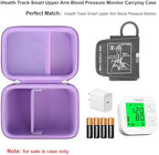 Elonbo Carrying Case for iHealth Track Smart Upper Arm Blood Pressure Monitor, Wireless Bluetooth Blood Pressure Monitor Travel Protective Bag Storage Holder, Mesh Pocket fits Range Cuff, Purple