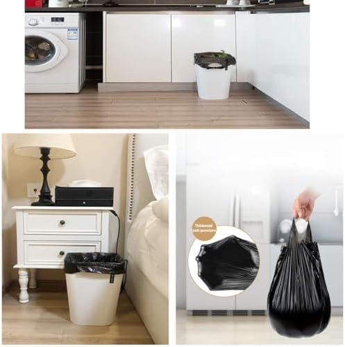 Small Trash Bags,5 Rolls 46x60 Cm 100 PCS 4 Gallon Garbage Bags, For Kitchen Bathroom Bedroom Office Use
