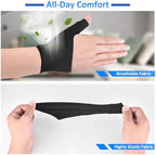 Thumb Wrist Brace Copper Compression Stabilizer Thumb Support Spica Splint for Carpal Tunnel, Arthritis, Tendonitis and TFCC Pain Relief - Women & Men - Fits Left or Right Hand - Breathable, Soft and