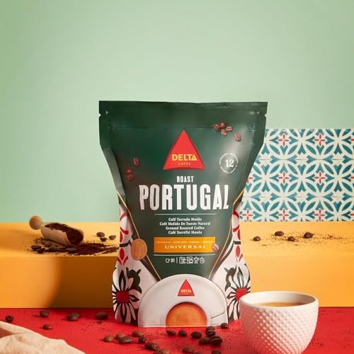 Delta Cafés Portugal 220gr/7.7oz Ground Coffee - Smooth and Delicious Medium Roast Coffee, Espresso Machine Compatible, Universal Grinding