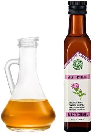 Siberian Green Milk Thistle Oil – 250ml Single Varietal Seed Oil – Extra Virgin Unrefined Cold Pressed Food-Grade Formula From Siberia Altai Golden Mountains