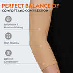 TOFLY Elbow Braces & Compression Sleeves for Tendonitis, Tennis Elbow, Golfer's Elbow, Weightlifting, Arthritis Pain Relief -Adjustable Support for Men & Women, Ideal for Workouts & Sports