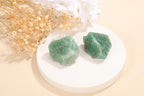 Jovivi 2pcs Raw Green Aventurine Crystals,Large 1.6-2.2" Healing Crystals Natural Rough Stones Crystal for Tumbling, Cabbing, Home Decoration, Polishing, Wicca & Reiki