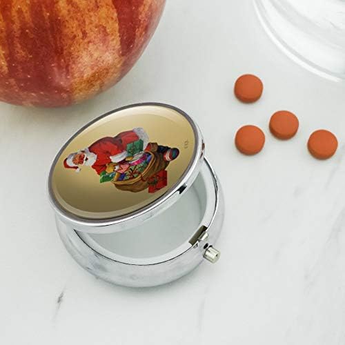 Christmas Holiday Santa and His Bag of Toys Pill Case Trinket Gift Box