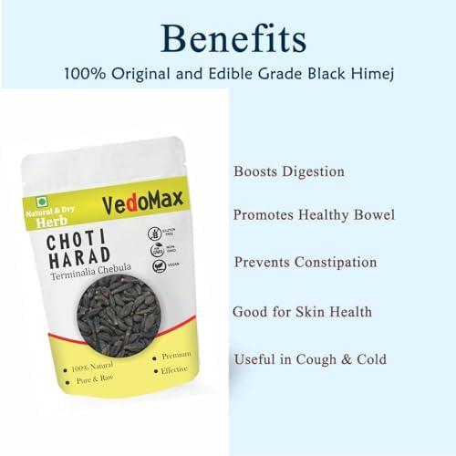 VedoMax Choti Harad Whole | Haritaki | Terminalia Chebula - Pure & Natural 100 gm
