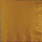 Creative Converting 663276B Touch of Color 2-Ply Paper Lunch Napkins (50 Count), Glittering Gold, 6.5"x6.5"