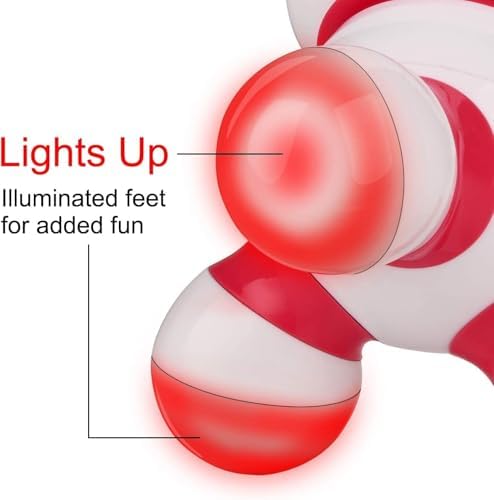 cotsoco Mini Handheld Massager, Portable Vibrating Body Massager with LED Light for Hand Head Neck Back Legs Arms Pain Release, Battery Operated to Use at Home, Office, Travel,As Gifts