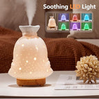 160ML Ceramic Diffuser for Essential Oils Lucky Bag Aromatherapy Diffuser Ultrasonic Cool Mist Humidifier with Intermittent Mist Modes Waterless Auto Off for Room Office