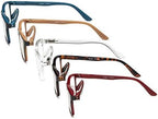 Eyekepper 5 Pairs Reading Glasses Classic Rectangular Frame Mens Womens Spring Hinges