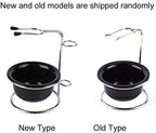Stainless Steel Shaving Brush Stand, Black Shaving Bowl Holder, Dual Purpose Organizer for Men Wet Shaving Kit, Classic Gift