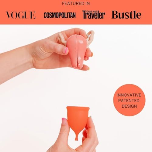 Pixie Cup - Soft, Safe, Reusable Menstrual Cup - Ranked 1 for The Best Tampon Alternative - 100% Medical-Grade Silicone Period Cup for Feminine Care - Buy One We Give One (Large)