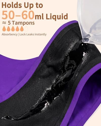 Period Underwear for Women High-Waist, Leakproof Reusable Panties for Heavy Flow & Bladder Leak Incontinence