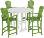 POLYWOOD® Palm Coast Bar Set, Lime/White