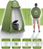 Camping Toilet with Pop-Up Privacy Tent and Liquid Waste Gel, Portable Toilet for Camping with Large Tent, Ergonomic Potty Provides Enhanced Comfort, Suitable for All Ages