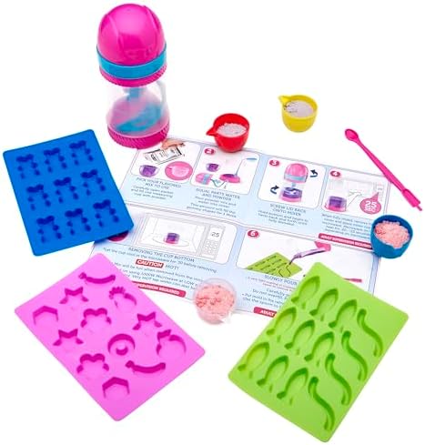 CRA-Z-Treats Gummy Candy Maker Kit – DIY Fruity Gummies with Molds Powder Mixes & Mixer, DIY Candy Making Toy for Kids Ages 8+, Fun
