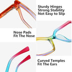 Oversized Cat Eye Reading Glasses for Women, Retro Stylish Blue Light Blocking Reader, Anti-fatigue Computer Glasses