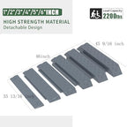 BESEA 6inch/5in/4in/3in/2in/1inch Rise assmble Threshold Ramp 6" inch High 45" Length Wheelchair Ramp, Motorycle, Loading Dock Threshold Ramp(1",2"，3”，4“, 5", 6" in Rise，Adjustable Height)