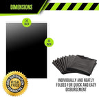 Aluf Plastics 65 Gal Black Heavy Duty Garbage Bags 1.5 Mil - 50"x 48" - Pack of 50 - For Contractor, Outdoor, Construction, & Storage