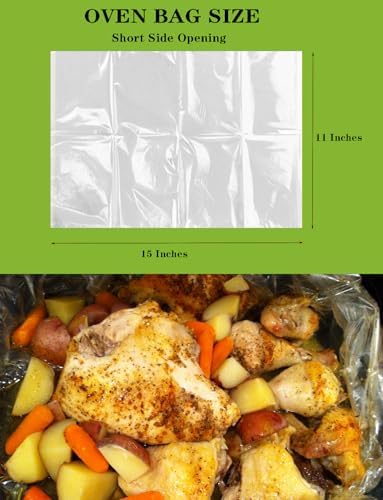 Roasting Bags for Oven with Ties for Roasting Chicken, Meat & Fish Multi Purpose Cooking Bags (20PCS, 11 * 15 Inch)