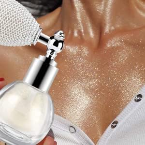 MAEPEOR Body Glitter Spray 4 Colors Shimmer Sparkle Highlighter Powder Glitter High Gloss Powder Spray for Face Body Hair Cosmetic (T04 Bronze)