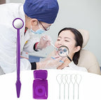 Braces Cleaning Kit for Teeth, Portable Orthodontic Toothbrush Kit Oral Care Dental Travel Kit - Interdental Brush Dental Wax Dental Floss Toothbrush Box (Purple B)