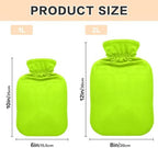 Lemon Green Hot Water Bottle Hot or Cold Water Bottle with Soft Cover Hot Water Bag for Pain Relief, 1 Liters