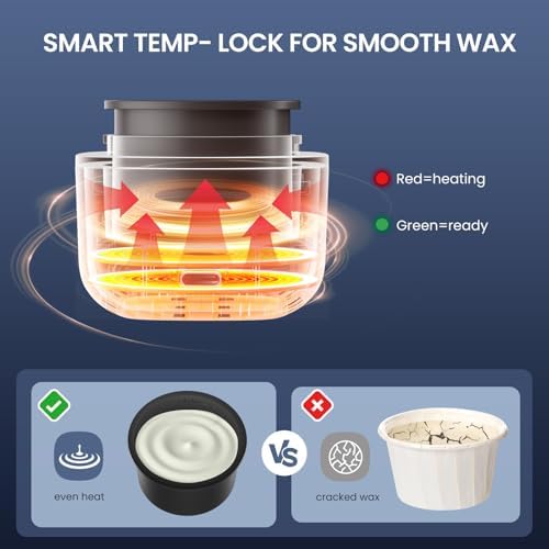 Nose Wax Kit Men, Nose Ear Hair Waxing Kit with 100g Wax, 40 Sticks, Nose Ear Hair Removal Kit, USB Fast Heat, Smart Constant Temp, Upgraded Size, Multi-Accessories, Black