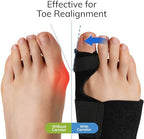 Fittest Pro Bunion Corrector (2pcs), Orthopedic Bunion Splint, Big Toe Separator Pain Relief, Non-Surgical Hallux Valgus Correction, Hammer Toe Straightener, Day Night Support