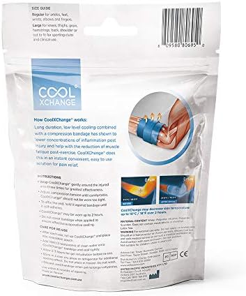 CoolxChange Compression Cooling Gel Bandage, Regular, 3" X 47"