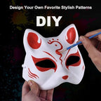 Aqearl DIY Unpainted Masquerade Mask - Paper Mache Craft Mask, Paintable for Halloween Costume