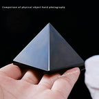 Runyangshi Natural Black Obsidian Crystal Pyramid Energy Generator | 2.0x2.0in (5x5cm) Healing Crystal Pyramid for Protection & Positive Energy | Natural Quartz for Chakra Reiki Home Decor
