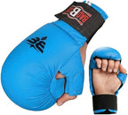 Professional WKF Karate Training Mitts | Karate Gloves with Thumb Elastic/Hook & Loop Closing | Premium Sizing
