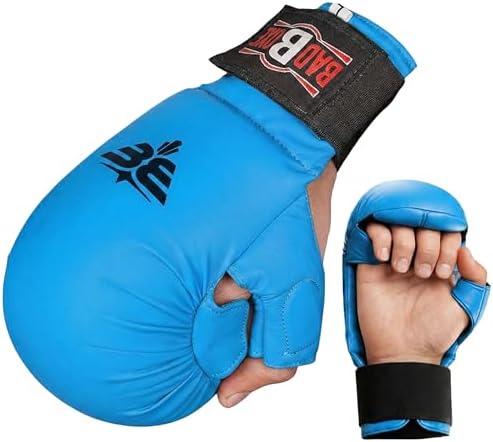 Professional WKF Karate Training Mitts | Karate Gloves with Thumb Elastic/Hook & Loop Closing | Premium Sizing