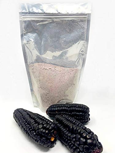 Heirloom Organic PURPLE CORN 16 oz (1 lb.) Powder Cornmeal Flour for Baking, Smoothies, Cornbread, Tortillas, USA Stone Ground Milled