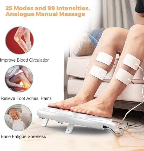 OSITO Foot Circulation Stimulator, Improves Foot Circulation, EMS Foot Massager & Body Therapy Machine, Relieves Body Pain, Neuropathy, RLS, Plantar Fasciitis