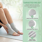 2 Pairs Bamboo Anti Fatigue Socks, Bamboo Ankle Brace Protection Socks Compression Sleeve Ultra Soft Breathable Keep Warm Cold Protection Against Swelling Sprains for Running Travel Work(Grey)