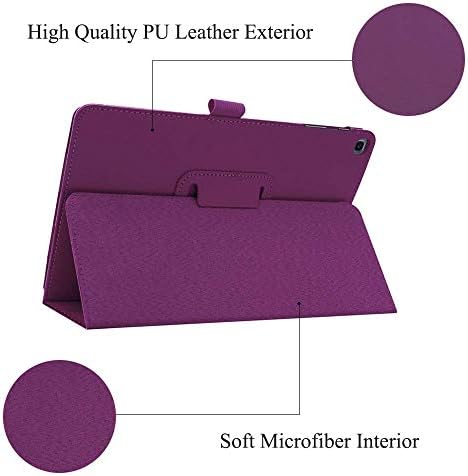 Slim Case for Tab A 8.0 2019 Without S Pen Model SM-T290, Premium PU Leather Folding Stand Cover Case for Samsung Galaxy Tab A 8.0 Inch 2019 Tablet (Model SM-T290/SM-T295), Purple