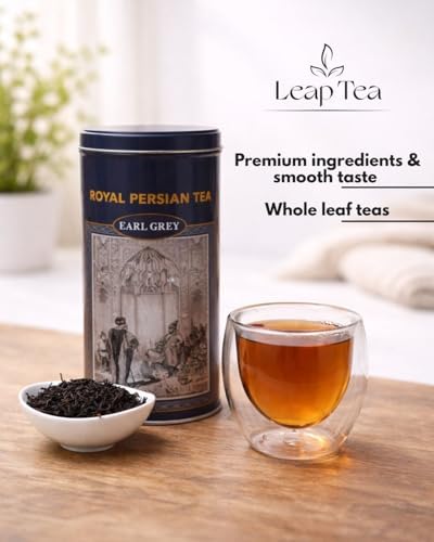 Royal Persian Tea Earl Grey Loose Leaf Ceylon Black Tea, Premium Ceylon Ceylon Tea with Real Bergamot Oil,12 oz (340g) Aromatic Citrus Flavor, Hot or Iced, Bold & Smooth